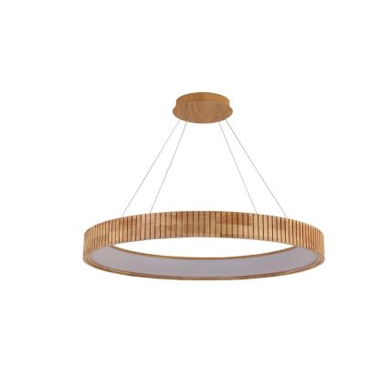 Brilagi - LED-Pendelleuchte mit Seil FALCON WOOD MODERN LED/60W/230V 3000/4000/6000K Ø 80 cm Holz