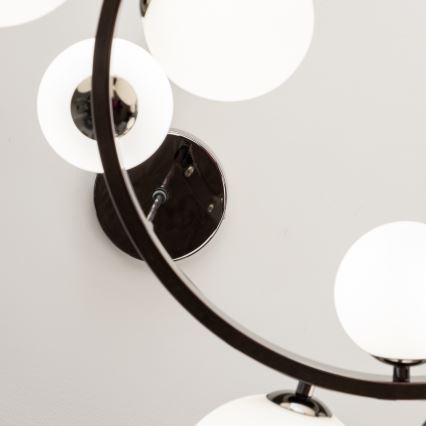 Brilagi - LED-Pendelleuchte mit Seilaufhängung MILLA 15xG9/3W/230V schwarz/chrom/weiß