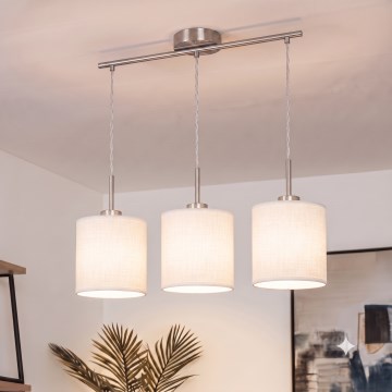 Brilagi - LED-Pendelleuchte NUBILA 3xE27/60W/230V weiß