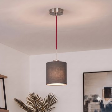 Brilagi - LED-Pendelleuchte NUBILA an Kabel, 1x E27/60 W/230 V, Ø 14 cm, rot/anthrazit