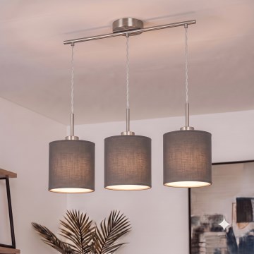 Brilagi - LED-Pendelleuchte NUBILA an Kabel 3xE27/60W/230V anthrazit