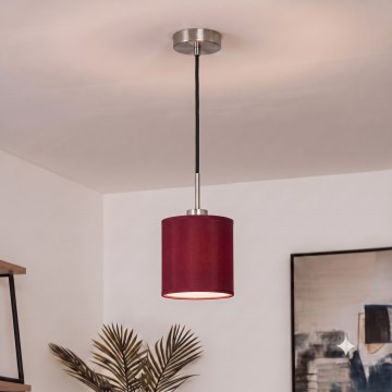 Brilagi - LED-Pendelleuchte NUBILA, mit Kabel, 1xE27/60W/230V, Ø 14 cm, schwarz/pompejanisches Rot