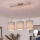 Brilagi - LED-Pendelleuchte NUBILA mit Seil 3xE27/60W/230V grau