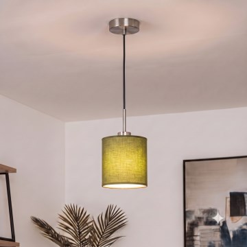 Brilagi - LED-Pendelleuchte NUBILA mit Seilaufhängung 1xE27/60W/230V Ø 14 cm schwarz/grün