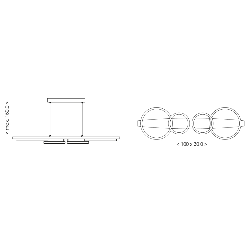 Brilagi - LED-Pendelleuchte PLANK an Kabel, LED/35W/230V, 4000K, 30x100 cm, Holz
