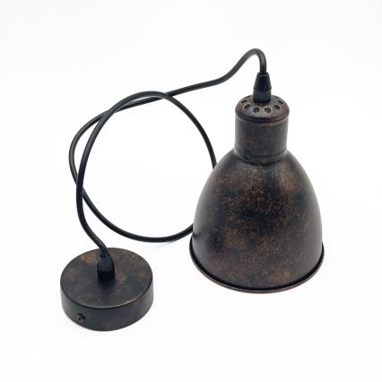 Brilagi - LED-Pendelleuchte RIDDY mit Kabelaufhängung 1xE27/60W/230V Kupfer/Patina