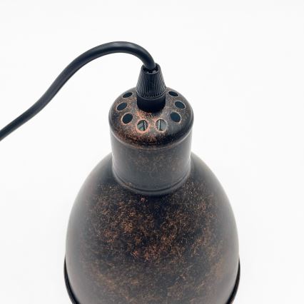 Brilagi - LED-Pendelleuchte RIDDY mit Kabelaufhängung 1xE27/60W/230V Kupfer/Patina