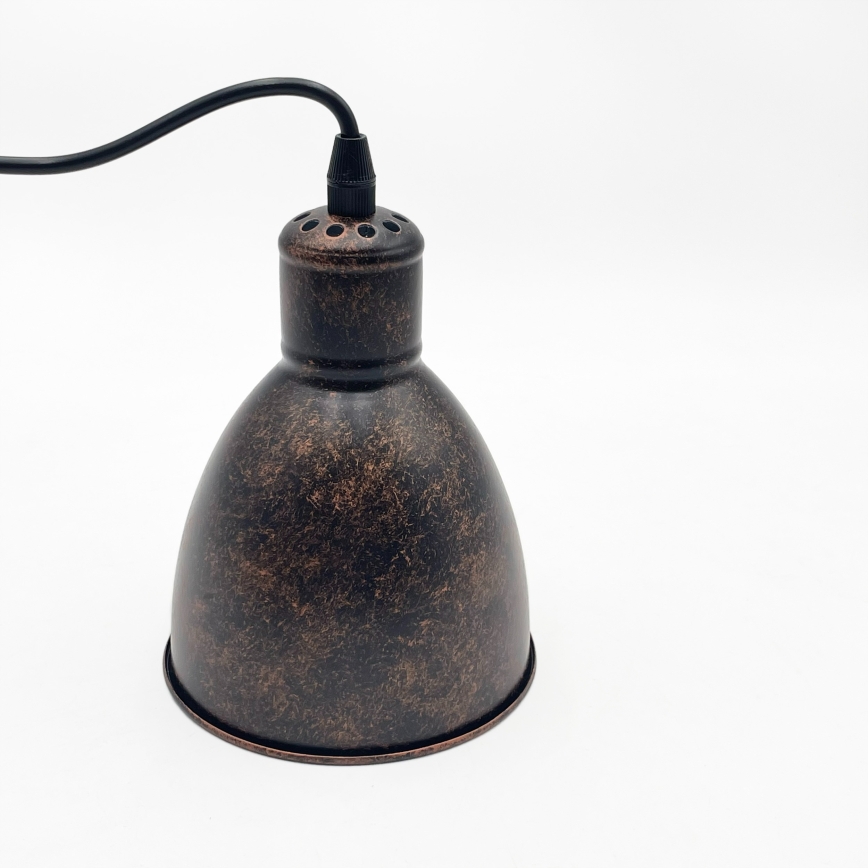 Brilagi - LED-Pendelleuchte RIDDY mit Kabelaufhängung 1xE27/60W/230V Kupfer/Patina