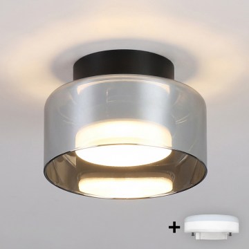 BRILAGI - LED RGB+CCT dimmbare Einbauleuchte AURA LUX 1xGX53/14W/230V 2700-6500K Wi-Fi Tuya schwarz/rauchfarben