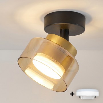 BRILAGI - LED RGB+CCT dimmbarer Einbaustrahler AURA LUX 1xGX53/14W/230V 2700-6500K Wi-Fi Tuya schwarz/gold