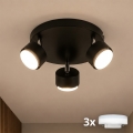 BRILAGI - LED RGB+CCT dimmbarer Einbaustrahler MONO 3xGX53/14W/230V 2700-6500K Wi-Fi Tuya schwarz