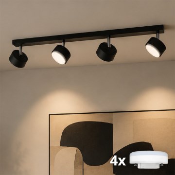 BRILAGI - LED RGB+CCT dimmbarer Einbaustrahler MONO 4xGX53/14W/230V 2700-6500K Wi-Fi Tuya schwarz
