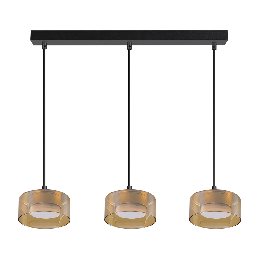 BRILAGI - LED RGB+CCT dimmbare Hängeleuchte mit Seilaufhängung AURA LUX 3xGX53/14W/230V 2700-6500K Wi-Fi Tuya schwarz/gold