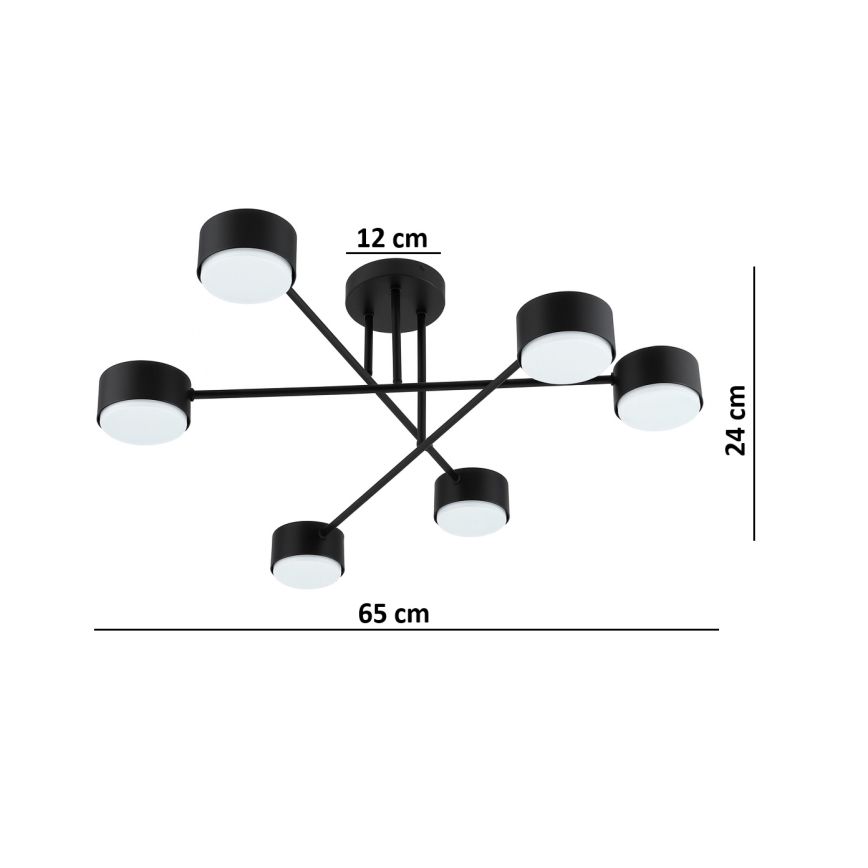 BRILAGI - LED RGB+CCT dimmbare aufgesetzte Deckenleuchte MONO 6xGX53/14W/230V 2700-6500K Wi-Fi Tuya schwarz