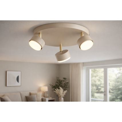 BRILAGI - LED RGB+CCT dimmbarer Einbaustrahler MONO 3xGX53/14W/230V 2700-6500K Wi-Fi Tuya beige/gold