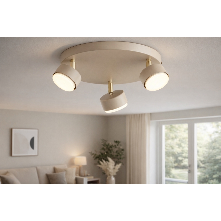 BRILAGI - LED RGB+CCT dimmbarer Einbaustrahler MONO 3xGX53/14W/230V 2700-6500K Wi-Fi Tuya beige/gold