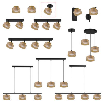 BRILAGI - LED RGB+CCT dimmbarer Einbaustrahler AURA LUX 1xGX53/14W/230V 2700-6500K Wi-Fi Tuya schwarz/gold