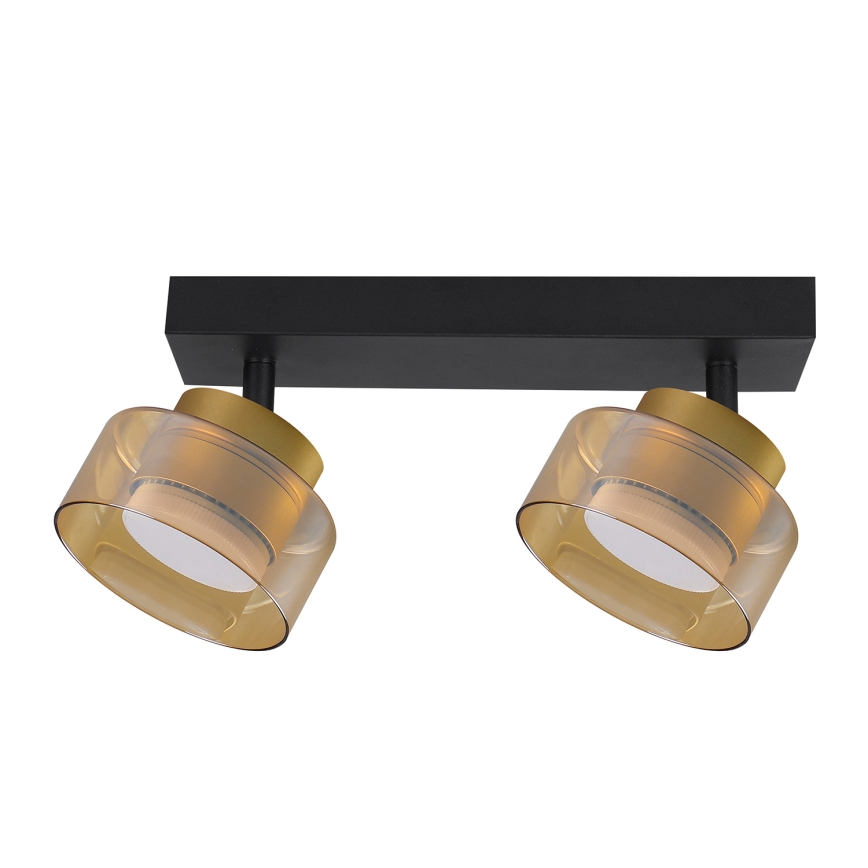 BRILAGI - LED RGB+CCT Dimmbarer Einbaustrahler AURA LUX 2xGX53/14W/230V 2700-6500K Wi-Fi Tuya schwarz/gold