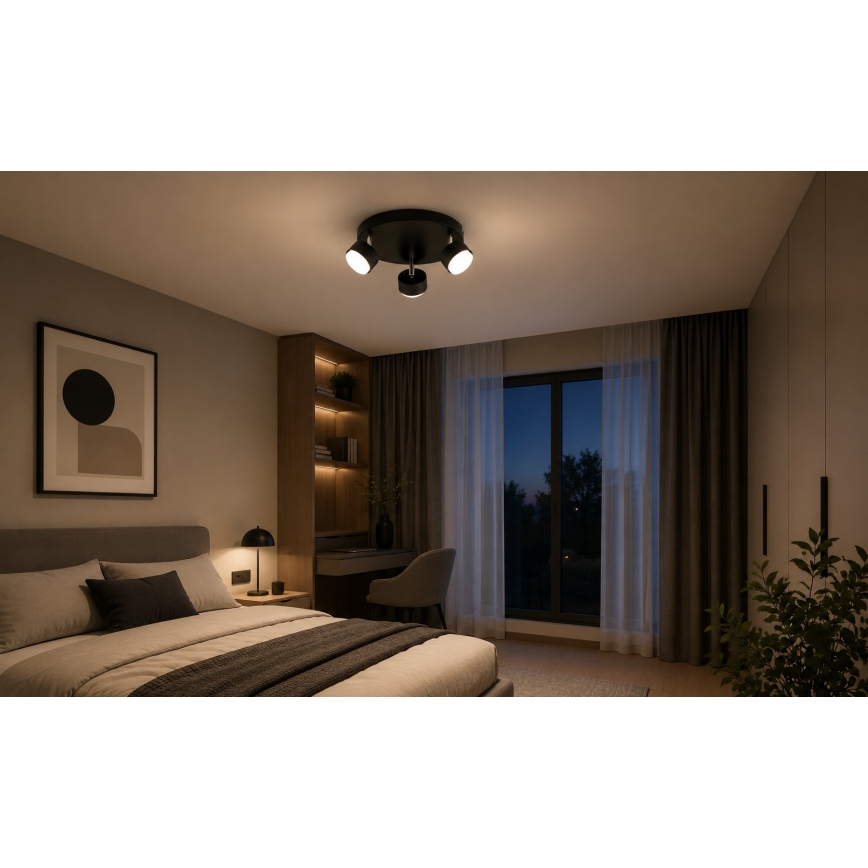 BRILAGI - LED RGB+CCT dimmbarer Einbaustrahler MONO 3xGX53/14W/230V 2700-6500K Wi-Fi Tuya schwarz