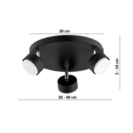 BRILAGI - LED RGB+CCT dimmbarer Einbaustrahler MONO 3xGX53/14W/230V 2700-6500K Wi-Fi Tuya schwarz