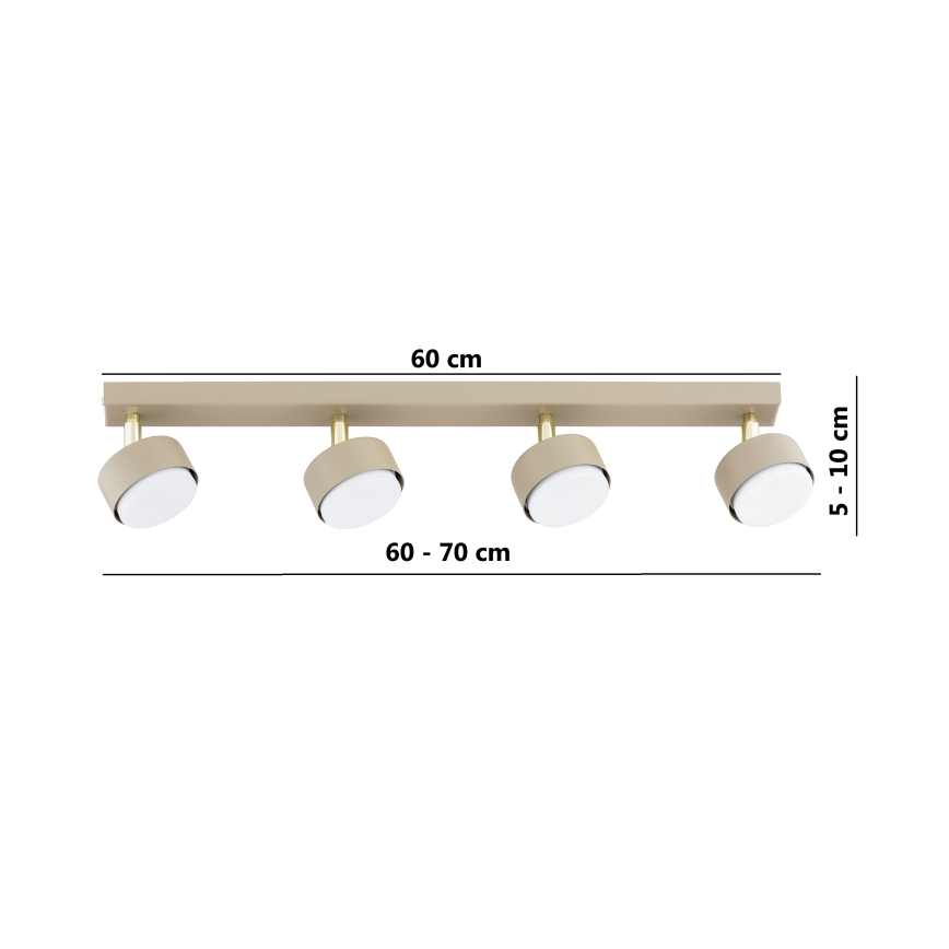 BRILAGI - LED RGB+CCT dimmbarer Einbaustrahler MONO 4xGX53/14W/230V 2700-6500K Wi-Fi Tuya beige