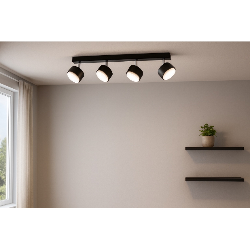 BRILAGI - LED RGB+CCT dimmbarer Einbaustrahler MONO 4xGX53/14W/230V 2700-6500K Wi-Fi Tuya schwarz