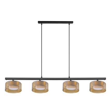 BRILAGI - LED RGB+CCT dimmbarer Seil-Pendelleuchter AURA LUX 4xGX53/14W/230V 2700-6500K Wi-Fi Tuya schwarz/gold