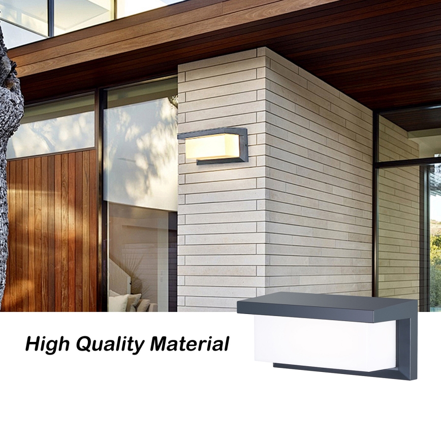 Brilagi - LED RGBW dimmbare Außenwandleuchte BRICKY 1xE27/15W/230V 2700-6500K anthrazit IP54