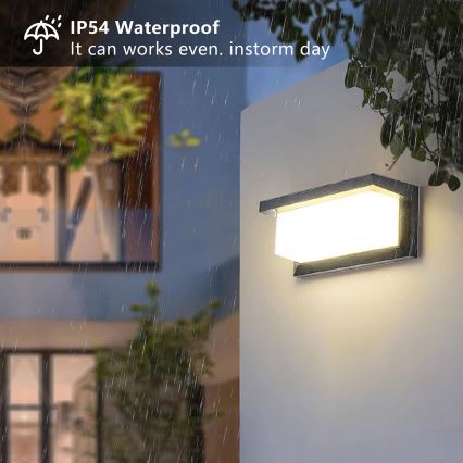 Brilagi - LED RGBW dimmbare Außenwandleuchte BRICKY 1xE27/9W/230V 2700-6500K anthrazit IP54