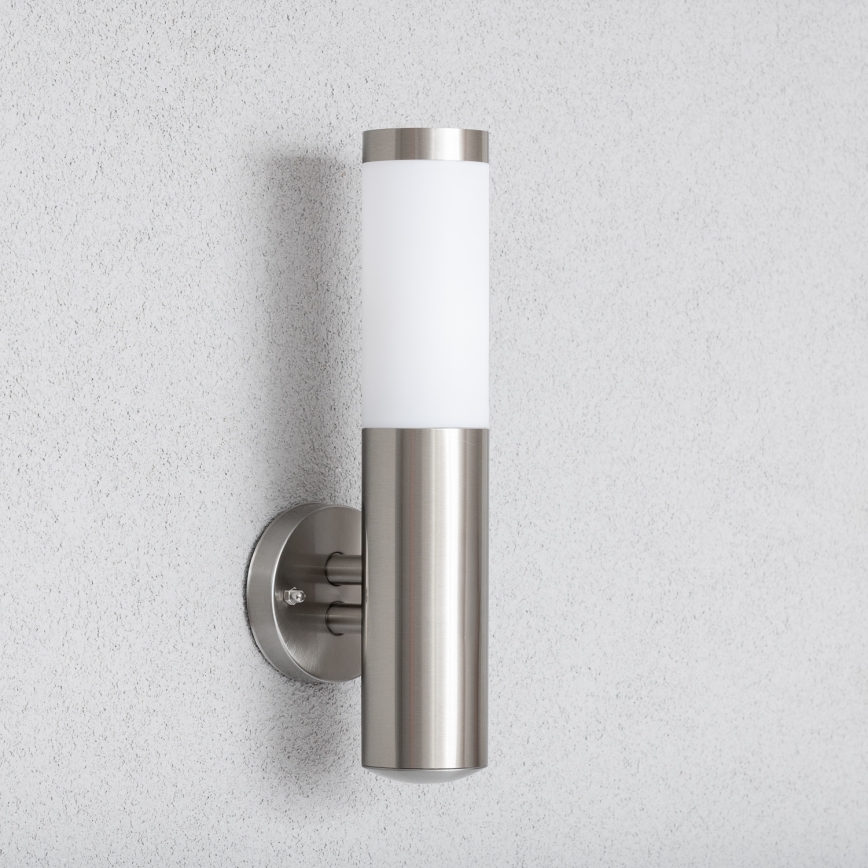 BRILAGI - LED RGBW dimmbare Außen-Wandleuchte ELIA 1xE27/6,5W/230V 2700-6500K IP44 Wi-Fi mattchrom