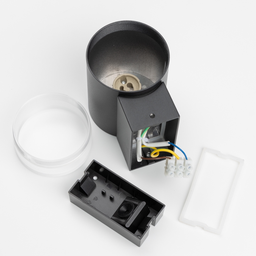 Brilagi - LED RGBW dimmbare Außen-Wandleuchte MATERA 1xGU10/6W/230V 3000K IP54 schwarz + Fernbedienung