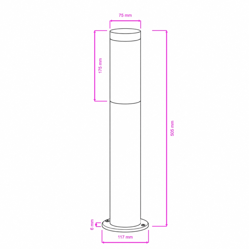 BRILAGI - LED RGBW dimmbare Außenleuchte ELIA 1xE27/6,5W/230V 2700-6500K IP44 Wi-Fi 50 cm Anthrazit