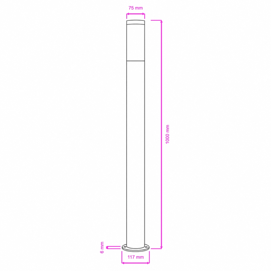 BRILAGI - LED RGBW dimmbare Außenlampe ELIA 1xE27/6,5W/230V 2700-6500K IP44 WLAN 100 cm Anthrazit