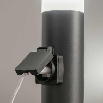 BRILAGI - LED RGBW dimmbare Außenleuchte mit Steckdose ELIA 1xE27/6,5W/230V 2700-6500K IP44 Wi-Fi 50 cm Anthrazit
