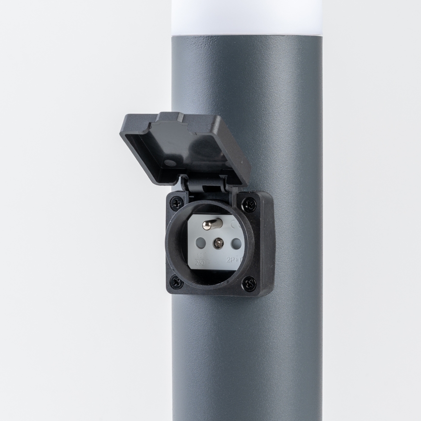 BRILAGI - LED RGBW dimmbare Außenleuchte mit Steckdose ELIA 1xE27/6,5W/230V 2700-6500K IP44 Wi-Fi 50 cm Anthrazit