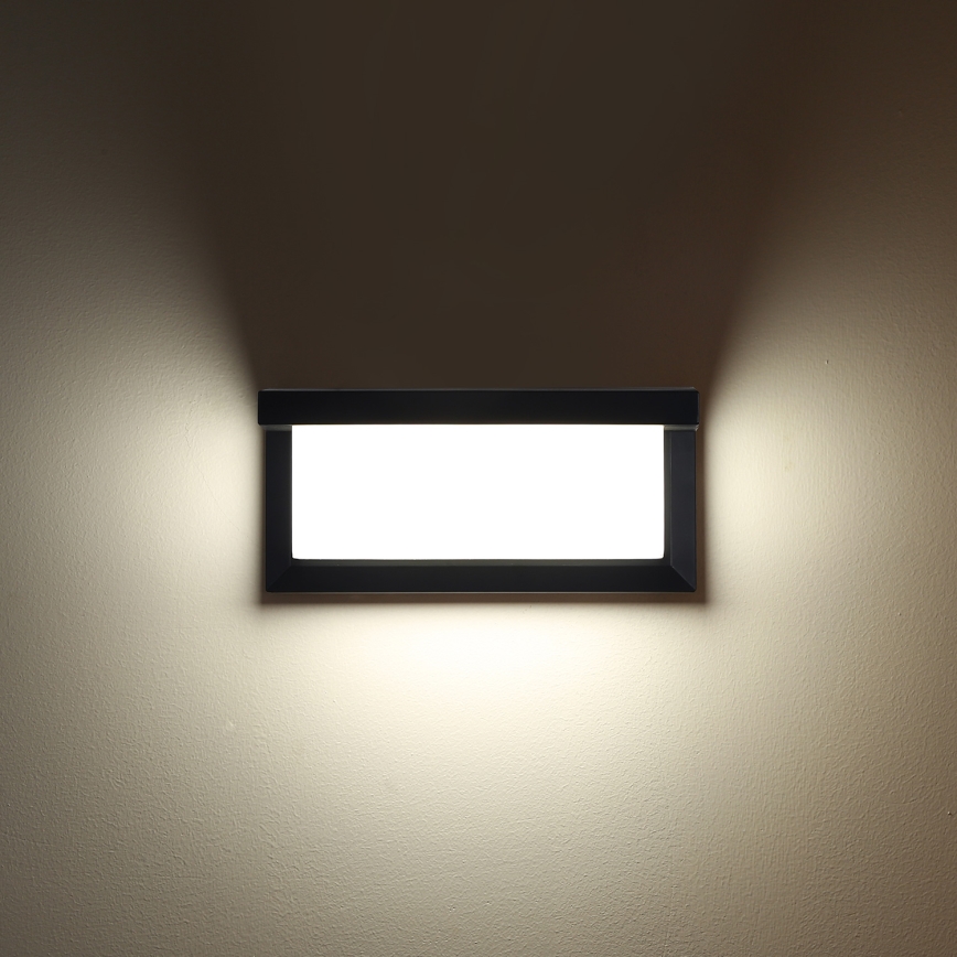 Brilagi - LED RGBW dimmbare Außenwandleuchte BRICKY 1xE27/15W/230V 2700-6500K IP54 schwarz
