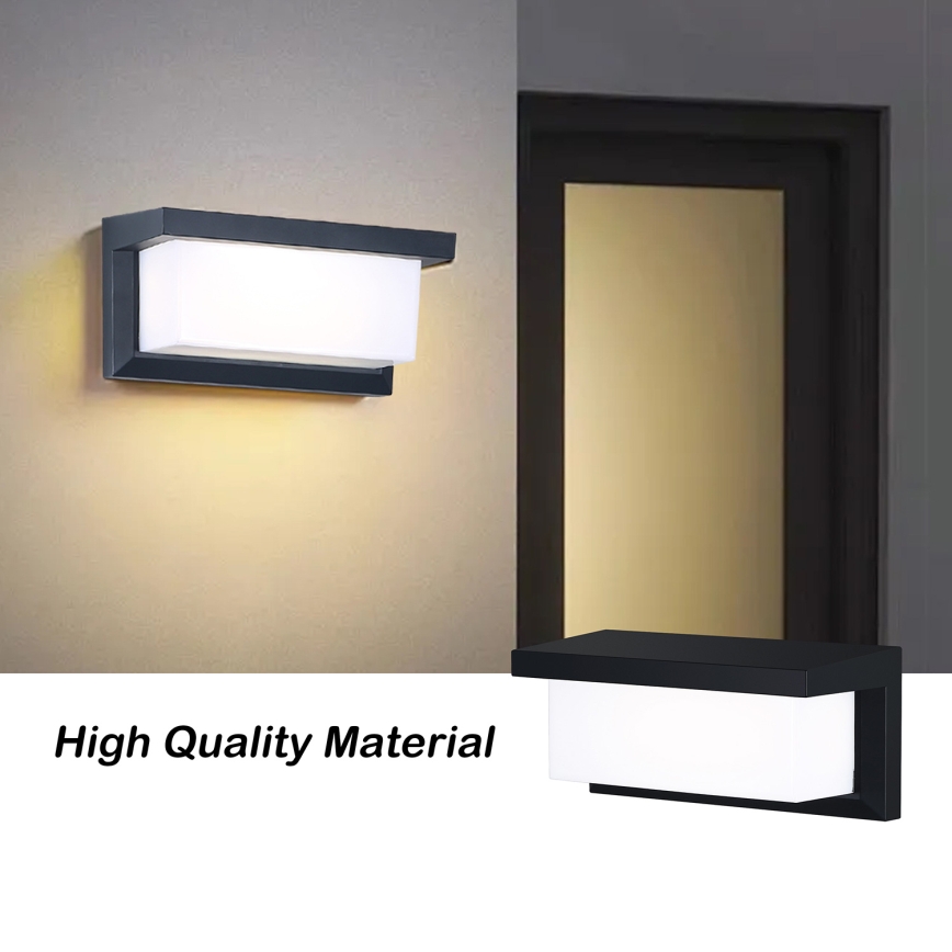 Brilagi - LED RGBW dimmbare Außenwandleuchte BRICKY 1xE27/15W/230V 2700-6500K IP54 schwarz