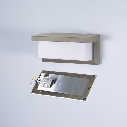 Brilagi - LED RGBW dimmbare Außen-Wandleuchte BRICKY 1xE27/9W/230V 2700-6500K IP54 grau