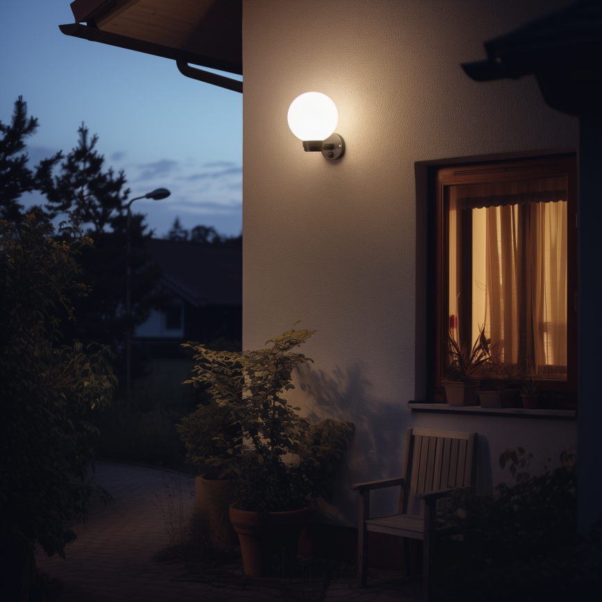 BRILAGI - LED RGBW dimmbare Außenwandleuchte HARBOR 1xE27/12W/230V 2700-6500K IP33 schwarz/weiß