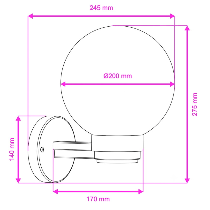 BRILAGI - LED RGBW dimmbare Außenwandleuchte HARBOR 1xE27/12W/230V 2700-6500K IP33 schwarz/weiß