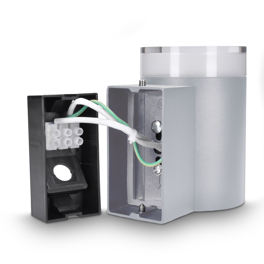 Brilagi - LED RGBW, dimmbar, Außen-Wandleuchte MATERA 1xGU10/4,8W/230V 3000K IP54 grau + Fernbedienung