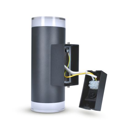 Brilagi - LED RGBW dimmbare Außenwandleuchte MATERA 2xGU10/4,8W/230V 3000K IP54 anthrazit + Fernbedienung