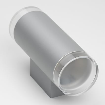 Brilagi - LED RGBW dimmbare Außen-Wandleuchte MATERA 2xGU10/4,8W/230V 3000K IP54 grau + Fernbedienung