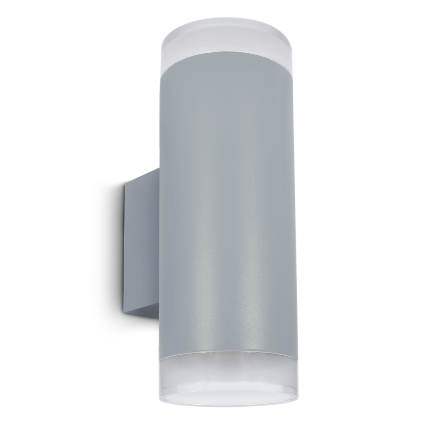 Brilagi - LED RGBW dimmbare Außen-Wandleuchte MATERA 2xGU10/4,8W/230V 3000K IP54 grau + Fernbedienung