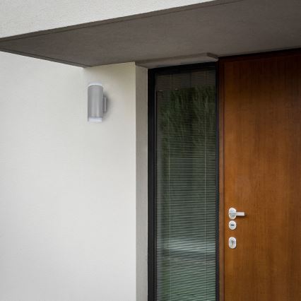 Brilagi - LED RGBW dimmbare Außen-Wandleuchte MATERA 2xGU10/4,8W/230V 3000K IP54 grau + Fernbedienung