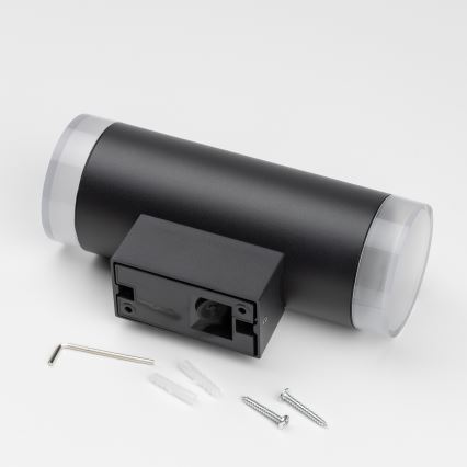 Brilagi - MATERA LED RGBW Außenwandleuchte, dimmbar, 2xGU10/4,8W/230V, 3000K, IP54, schwarz, inkl. Fernbedienung