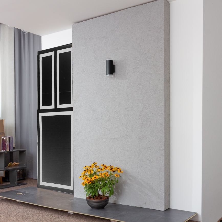 Brilagi - MATERA LED RGBW Außenwandleuchte, dimmbar, 2xGU10/4,8W/230V, 3000K, IP54, schwarz, inkl. Fernbedienung