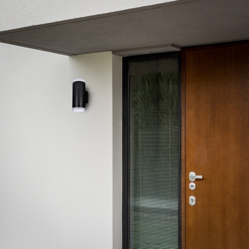 Brilagi - MATERA LED RGBW Außenwandleuchte, dimmbar, 2xGU10/4,8W/230V, 3000K, IP54, schwarz, inkl. Fernbedienung