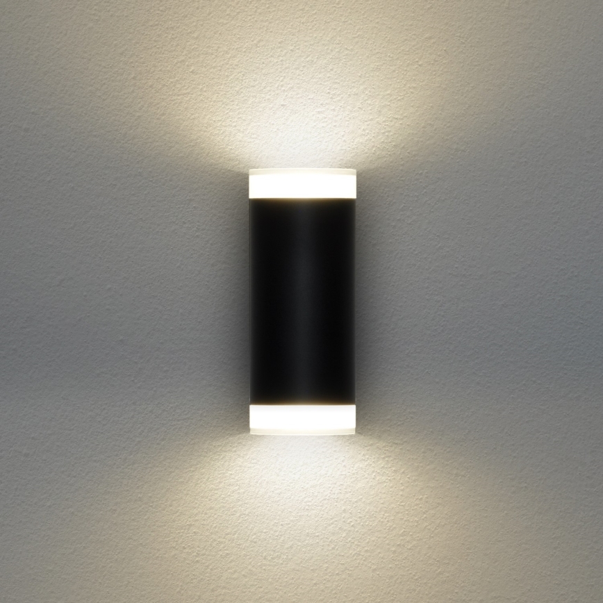 Brilagi - MATERA LED RGBW Außenwandleuchte, dimmbar, 2xGU10/4,8W/230V, 3000K, IP54, schwarz, inkl. Fernbedienung