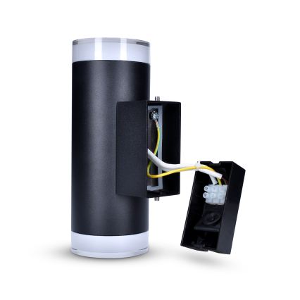 Brilagi - MATERA LED RGBW Außenwandleuchte, dimmbar, 2xGU10/4,8W/230V, 3000K, IP54, schwarz, inkl. Fernbedienung